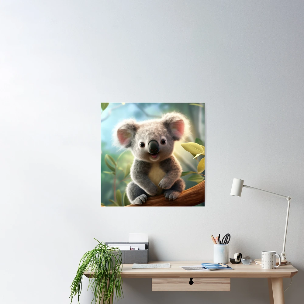 Animal Picture on Canvas, Cute Baby Koala, Landscape Animals on Canvas,  Animal Canvas Wall Art Picture for Living Room Office Decor, 70 x 100 cm  (28 x 40 inches) Frameless : 
