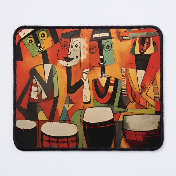 Item preview, Tribals Playing Drums - Rhythmic Cultural Celebration designed and sold by SmahiCreations.
