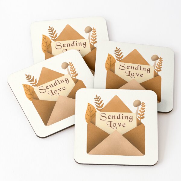 Item preview, Sending love Mail letter cottagecore and hygge sticker by DozyJov designed and sold by DozyJov.