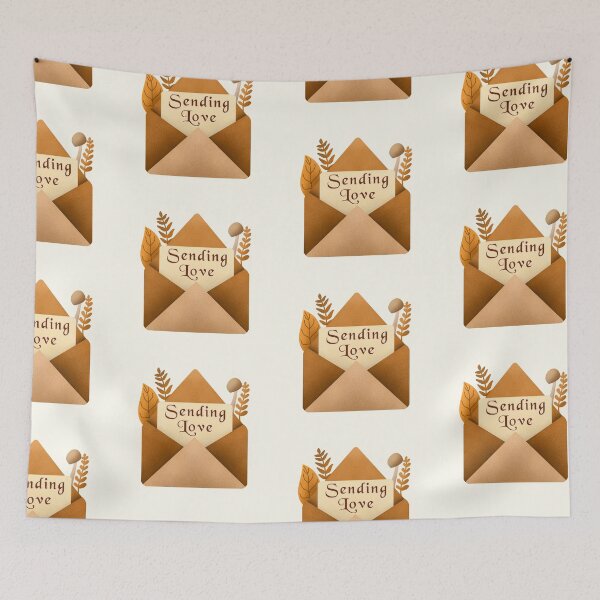 Item preview, Sending love Mail letter cottagecore and hygge sticker by DozyJov designed and sold by DozyJov.