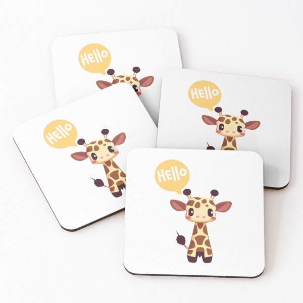Item preview, Cute Giraffe 4 hello designed and sold by HarshBrown.