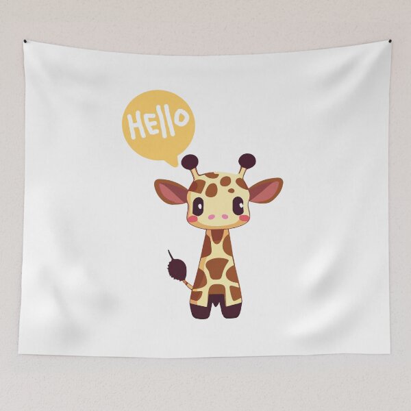 Item preview, Cute Giraffe 4 hello designed and sold by HarshBrown.