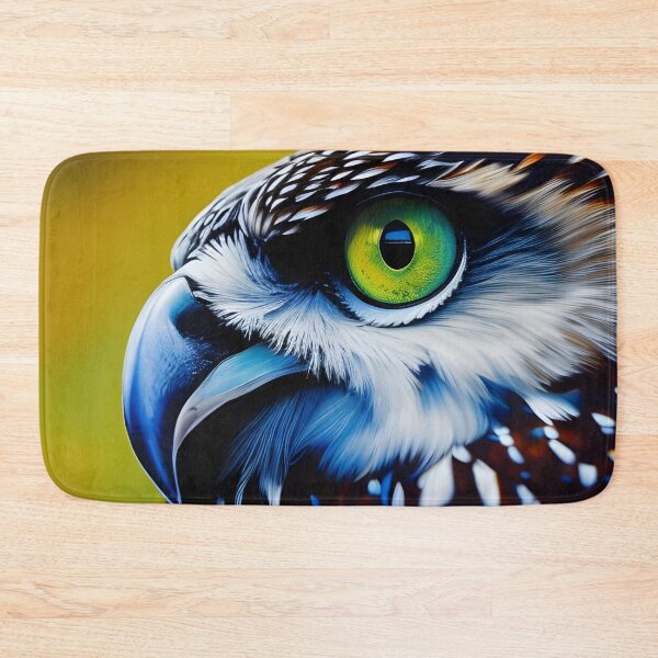 Item preview, Blue Owl with Green Eye, Ai Generated Art  designed and sold by ACC .
