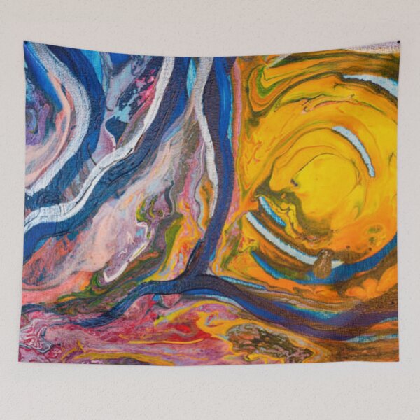Item preview, Pigment and color flowing on the canvas designed and sold by MTShoppingLine.