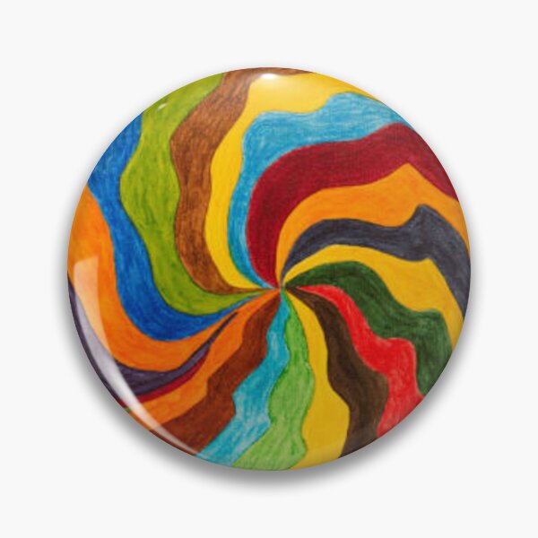 Item preview, Paint on Canvas: Coloured Spiral with Wavy Lines designed and sold by MTShoppingLine.