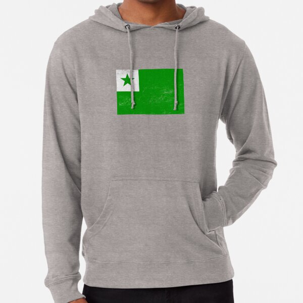 Distressed Esperanto Flag Lightweight Hoodie