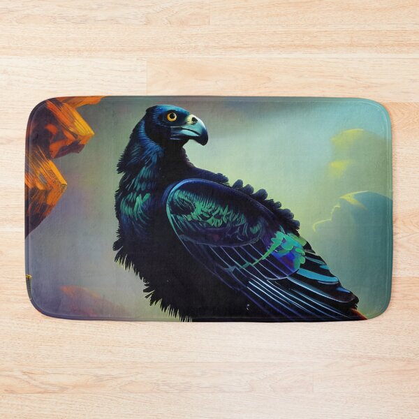 Item preview, Green Blue Vulture, impasto, Ai Generated Art  designed and sold by ACC .