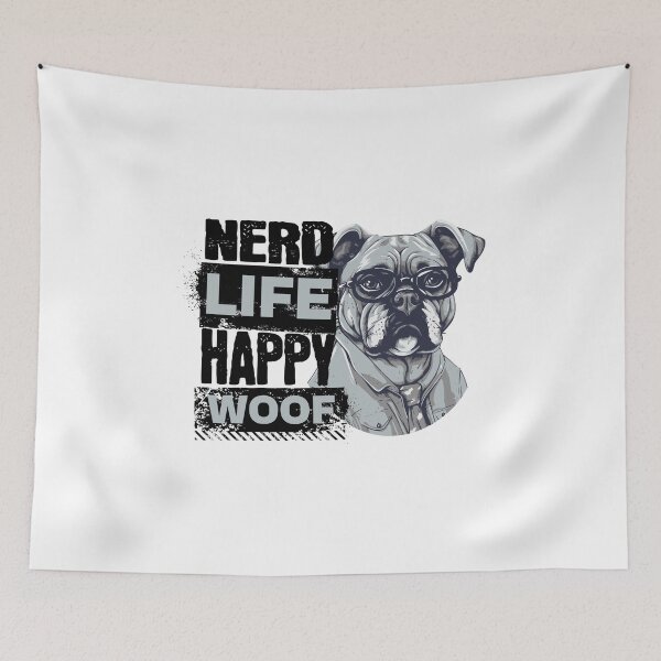 Item preview, Nerd life happy woof designed and sold by hamishby.