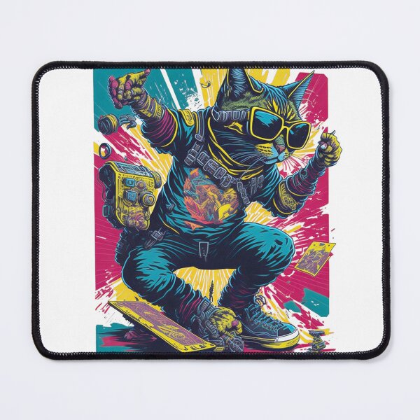 Item preview, Colorful Graffiti Cat Playing Cards With Wearing Sun-Glass designed and sold by Uday24.