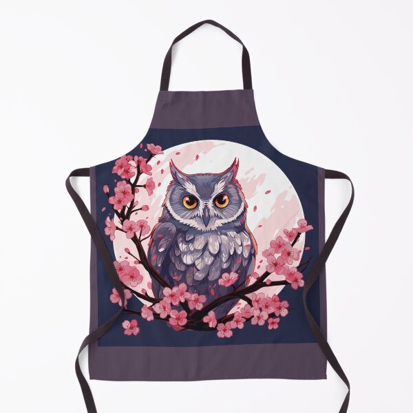 Item preview, Owl and cherry blossoms designed and sold by Jabuticabaeyes.