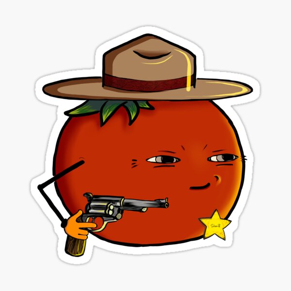 Tomato Sheriff Dude Sticker