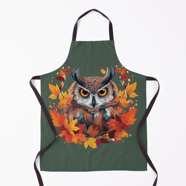 Item preview, Owl and Autumn leaves designed and sold by Jabuticabaeyes.