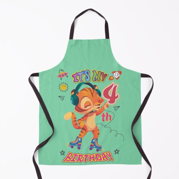 Item preview, it's my 4th birthday # Birthday Party Outfit # Birthday Sticker # tiger # birthday shirt for kids designed and sold by my-dog-funny.