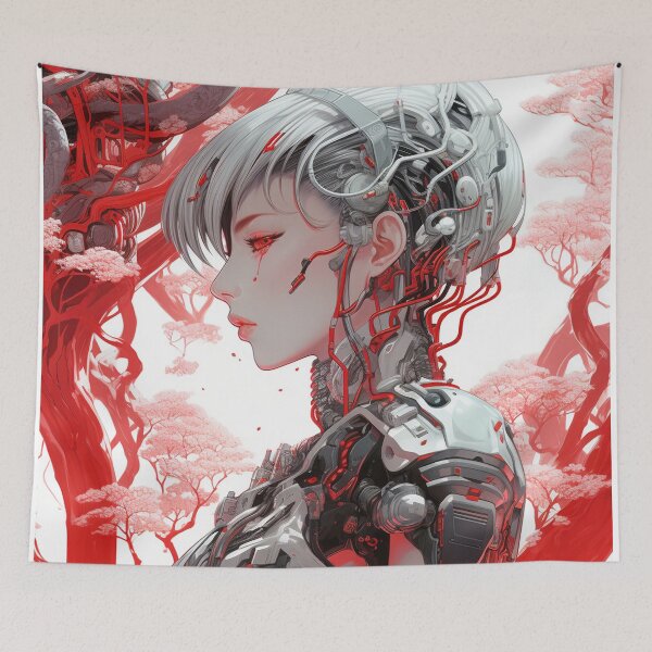 Item preview, Sakura Cyborg designed and sold by PrintifyWorld.