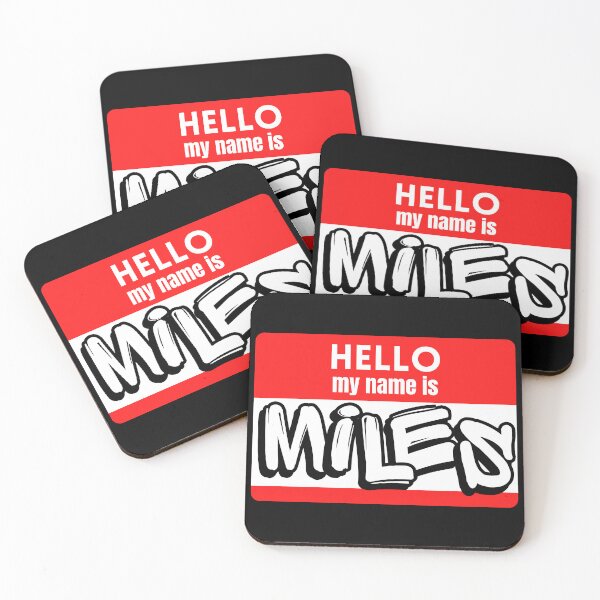 Item preview, graffiti Hello my name is Miles tag label designed and sold by Randa Ranmania.