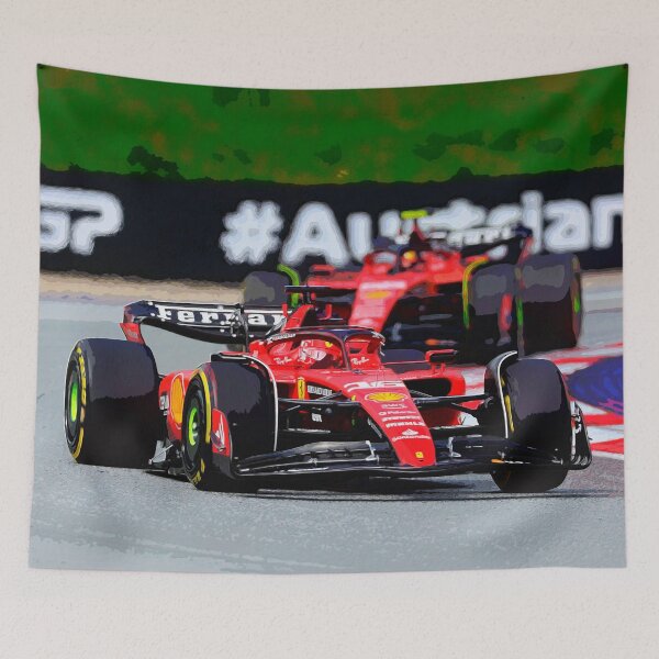 Item preview, Charles Leclerc leading Carlos Sainz 2023 designed and sold by Rodissimus1984.