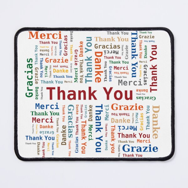 Item preview, Thank You Word Cloud - 5 Languages - Multicolored designed and sold by InfinityDsigns.