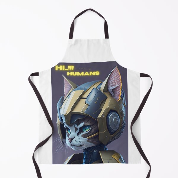 Item preview, HI lettel humans Cyborg cat designed and sold by LadyPinkShop.