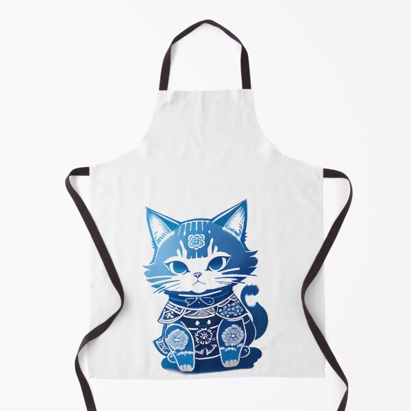 Item preview, Cyanotype Samurai Cat designed and sold by Mechanical-Artt.