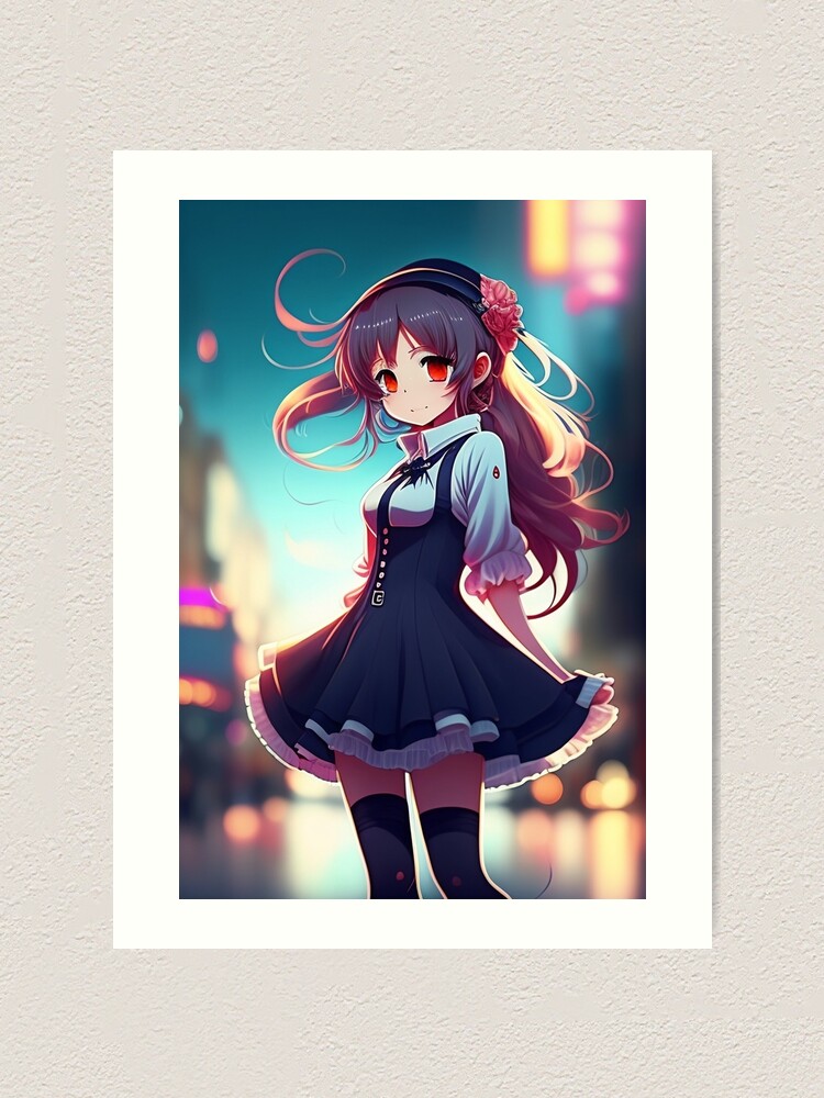 Smile Anime Girl Art Print by AnimeWall