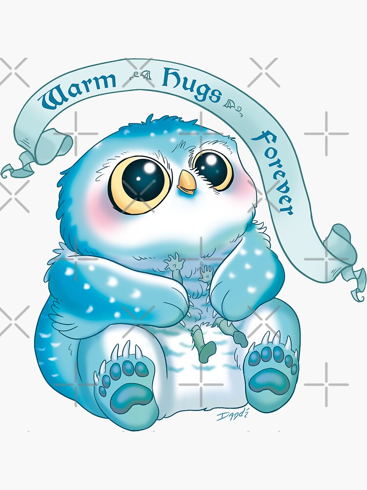 Thumbnail 3 of 3, Sticker, Warm Hugs Forever designed and sold by piratadandi.