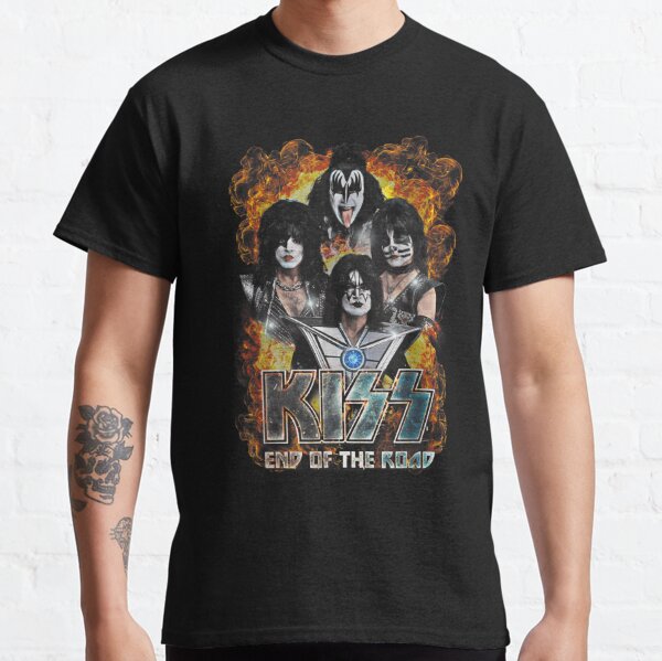 HOT!! Kiss Tour Dates 2023 End Of The Road Black S to 5XL T-Shirt Gift Fans