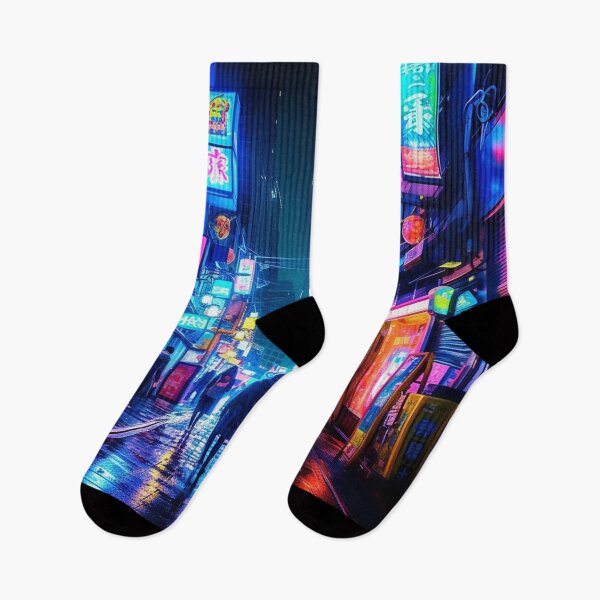 Item preview, Endless Neon - Cyberpunk Cityscape Skyline  designed and sold by pastbarack.