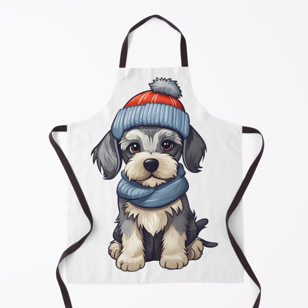 Item preview, Winter Woofs - Cute Schnauzer in Winter Cap designed and sold by UrsaStick.