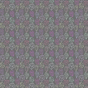 Artwork thumbnail, Crystal Rocks Colorful Pattern by Martina Mladenova