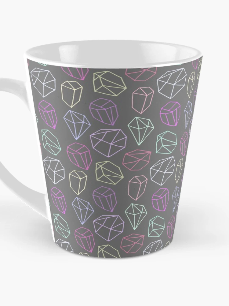 Thumbnail 3 of 4, Coffee Mug, Crystal Rocks Colorful Pattern designed and sold by Martina Mladenova.