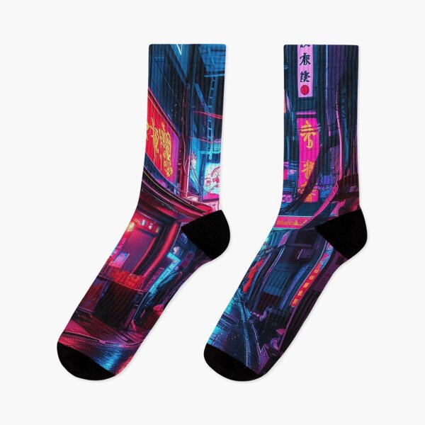 Item preview, Endless Neon - Cyberpunk Cityscape Skyline  designed and sold by pastbarack.