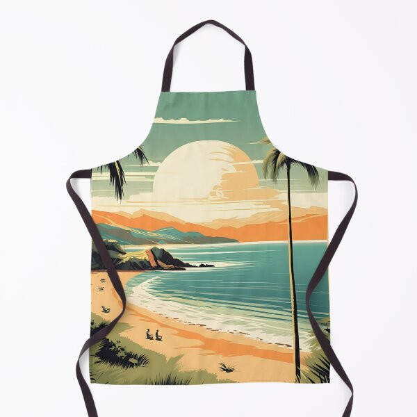 Item preview, Serene Shores - Beach with Palms in Pastel Colors designed and sold by UrsaStick.