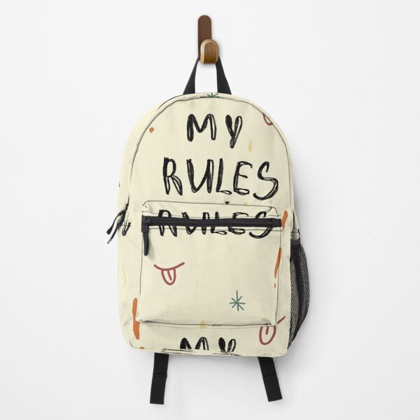Item preview, My rules motivation phrase beige seamless pattern designed and sold by Yana Mustafina | Boho Soulful Designs.