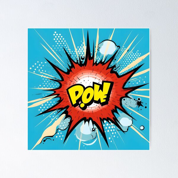 Item preview, Vibrant Impact - Pop Art Explosion with "POW" designed and sold by UrsaStick.