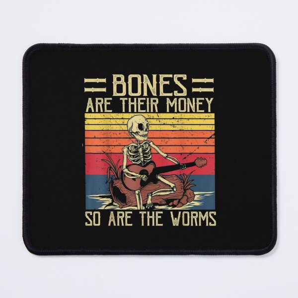 Item preview, Bones Are Their MoneySkeleton Playing Guitar Retro Vintage designed and sold by Lakerartdes.