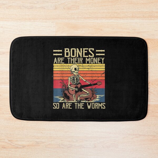 Item preview, Bones Are Their MoneySkeleton Playing Guitar Retro Vintage designed and sold by Lakerartdes.