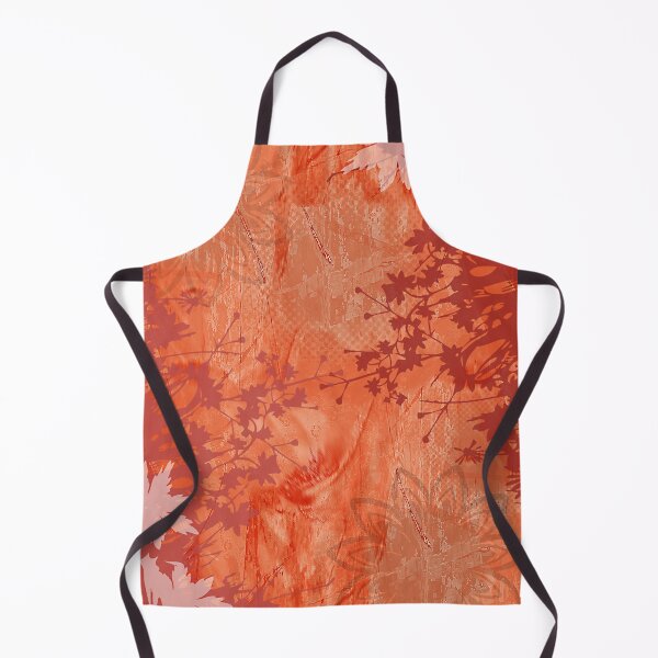 Item preview, Flower Leaves Foliage Overall Pattern Orange Colors Background designed and sold by InfinityDsigns.