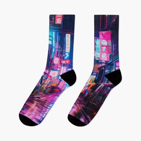 Item preview, Endless Neon - Cyberpunk Cityscape Skyline  designed and sold by pastbarack.