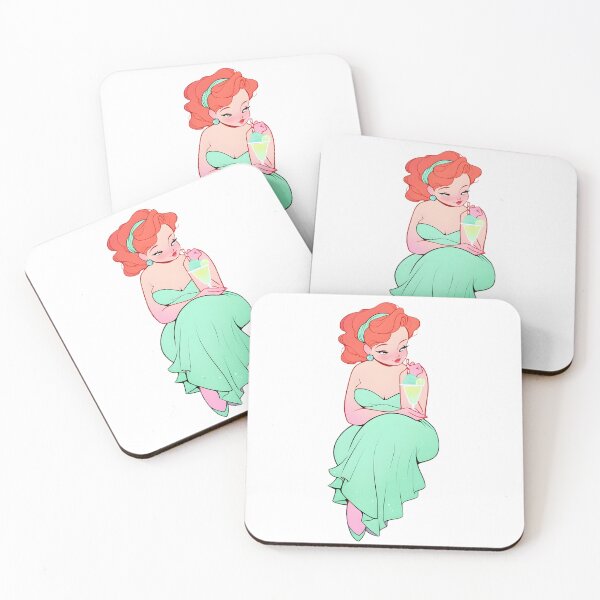 Item preview, Red hair lady loves to eat desserts  designed and sold by Pigkeeper.