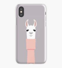 LLAMA IN PINK TURTLENECK SWEATER unsigned iPhone Case