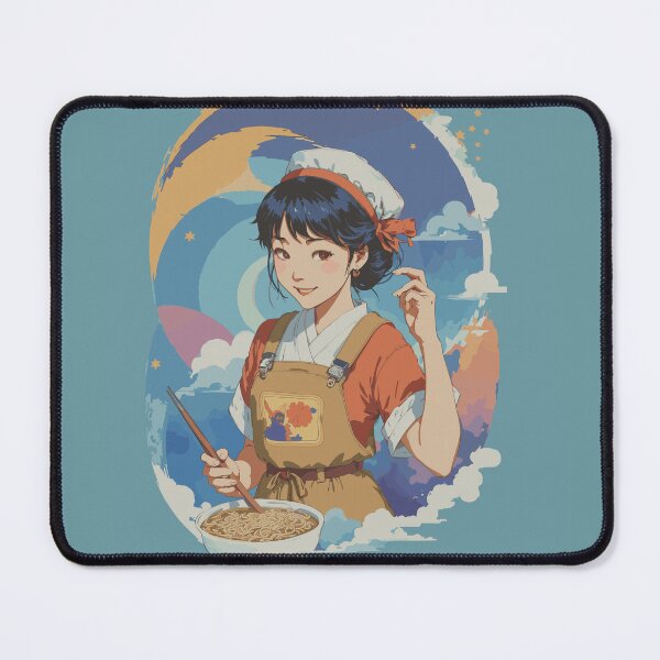 Item preview, Japanese Chef Enjoying a Bowl of Ramen in an Atmosphere of Delicious Serenity designed and sold by CreacionesLavin.