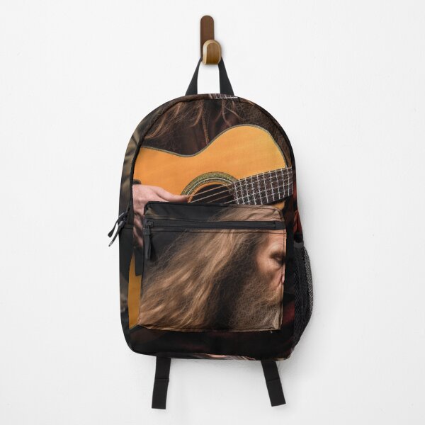 Item preview, A man with long beard and long hairs playing guitar designed and sold by isBotStore.