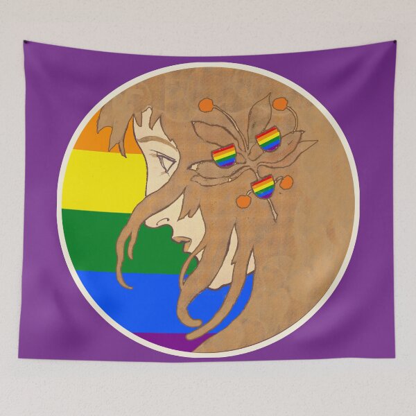 Item preview, Portrait of a (LGBTQIA+) girl, by Koloman Moser.(1897). Derivative work by Mindthecherry designed and sold by MINDTHECHERRY.