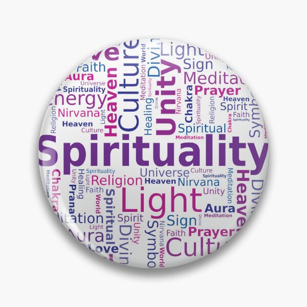Item preview, Spirituality Word Cloud Tags letters in Pink / Violet Colors designed and sold by WinfinityDesigns.