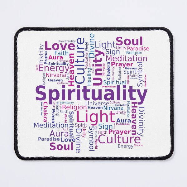 Item preview, Spirituality Word Cloud Tags letters in Pink / Violet Colors designed and sold by InfinityDsigns.