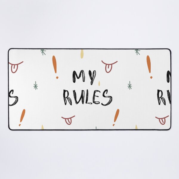 Item preview, My rules motivation phrase funny simple sketch designed and sold by Yana Mustafina | Boho Soulful Designs.