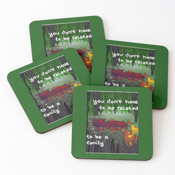 Item preview, Capybara Ducky Family Coasters (Set of 4) 	 designed and sold by smefdkbd10.