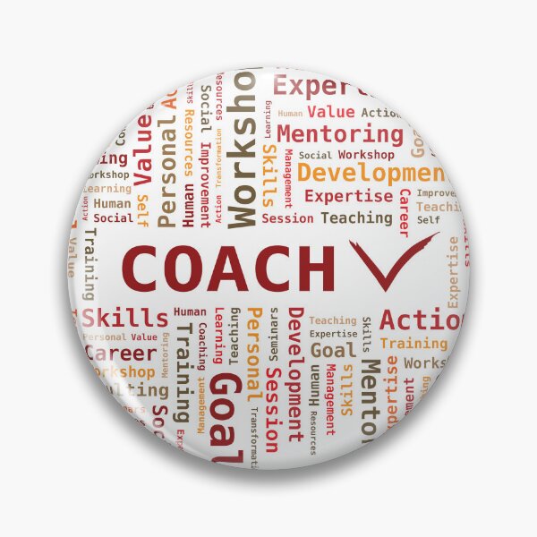 Item preview, Word Cloud Coach Skills Expertise in Red Orange Colors designed and sold by WinfinityDesigns.
