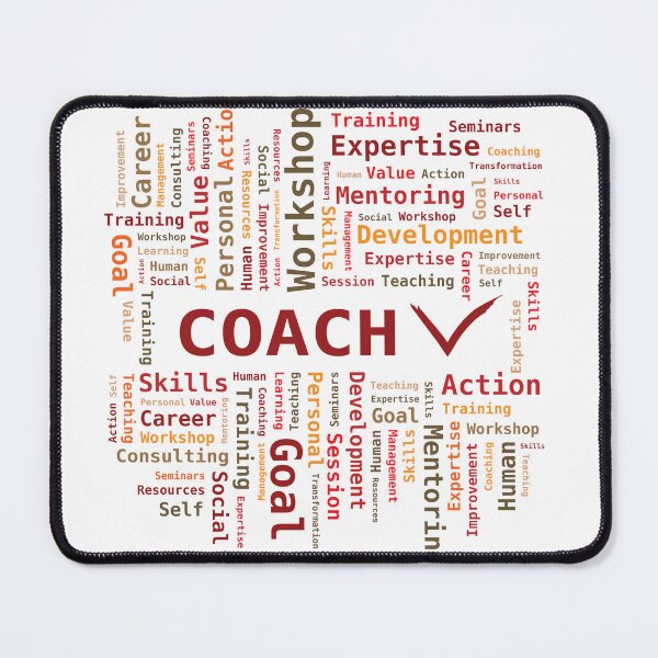 Item preview, Word Cloud Coach Skills Expertise in Red Orange Colors designed and sold by InfinityDsigns.