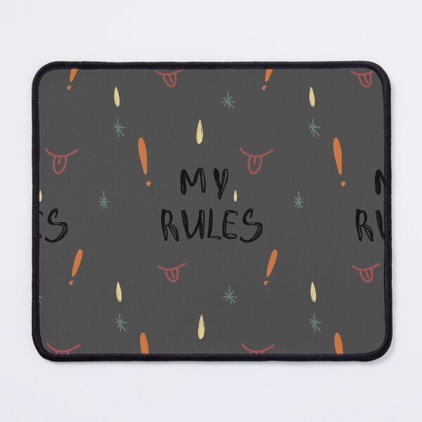 Item preview, My rules motivation phrase grey seamless pattern designed and sold by Yana Mustafina | Boho Soulful Designs.
